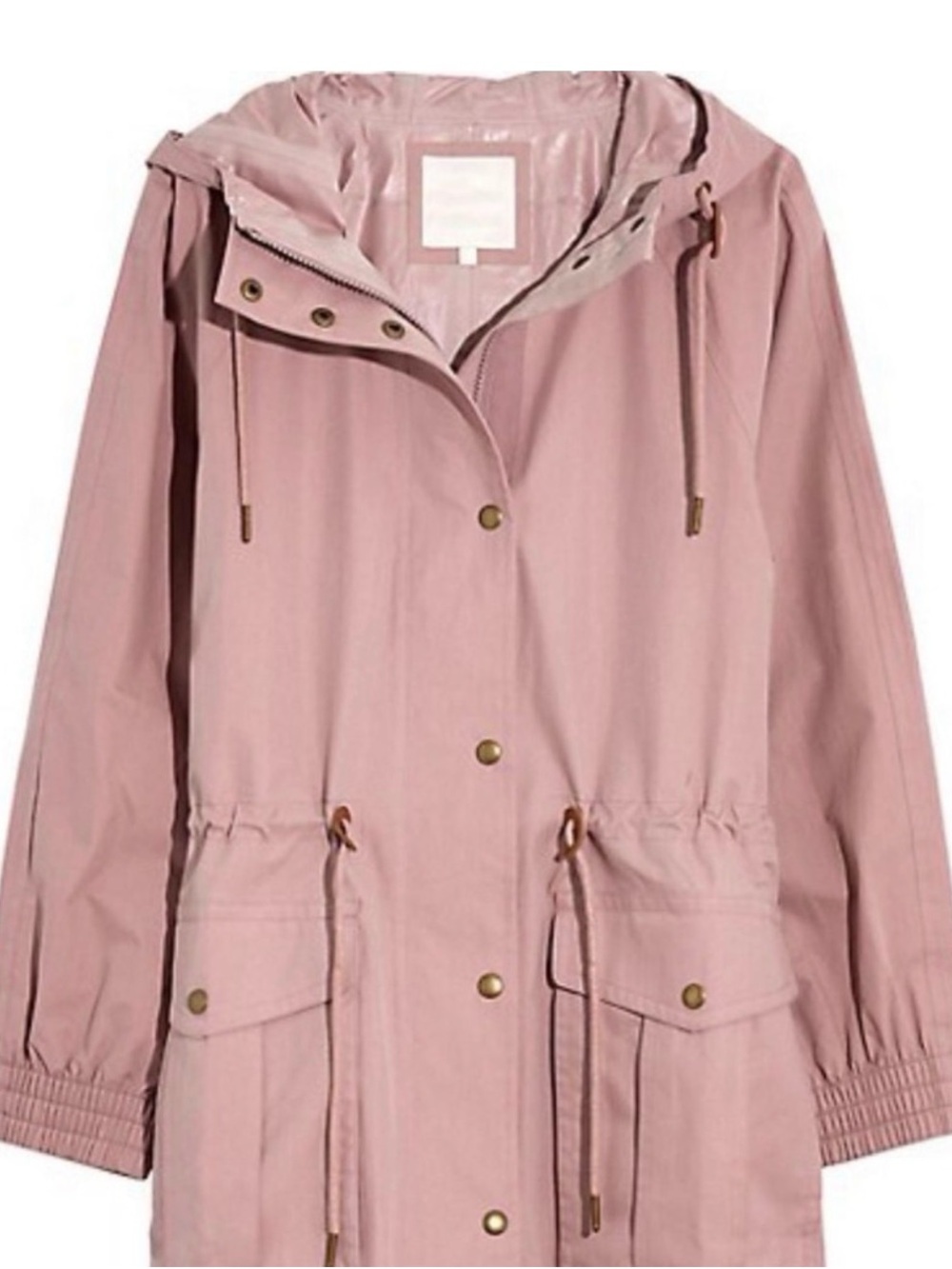 Madewell Dusty Pink Hooded Trench Coat